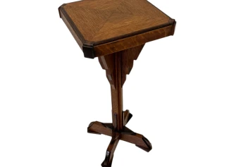 Art Deco Amsterdamse School Petite Pedestal Table, 1920s